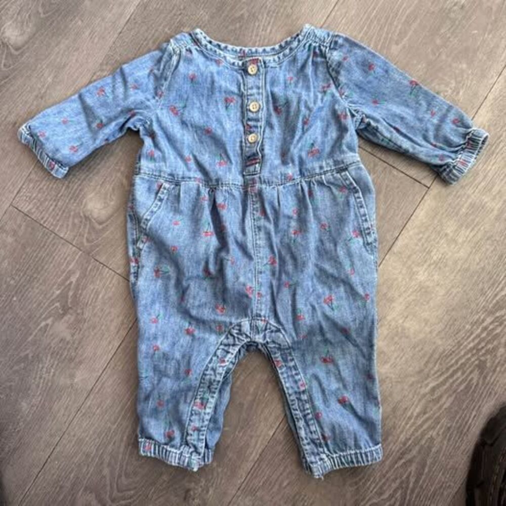 Baby Gap Denim Cherry Outfit 0-3 Months